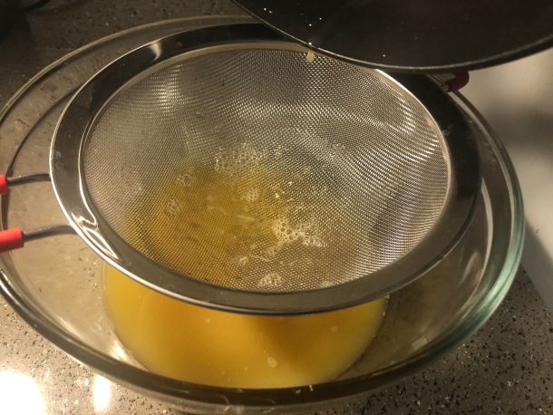 Cooking Eorzea | Filtering custard.