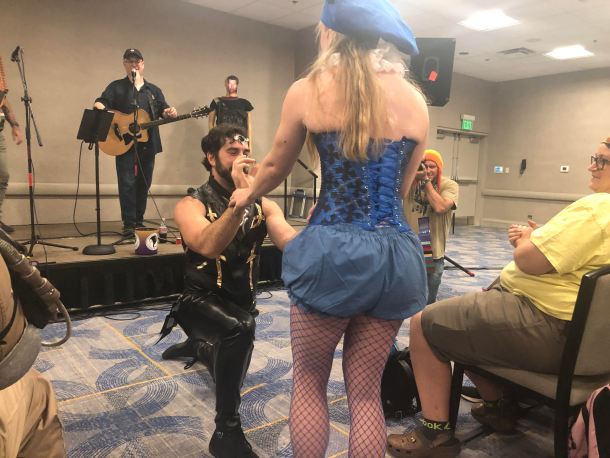 Engagement during a Firefly Sing-a-long Panel at Dragon Con 2024.