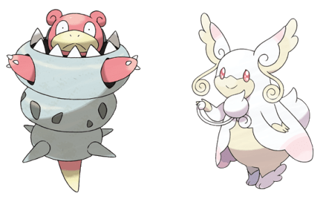 Mega Slowbro and Mega Audino Artwork | Pokémon Omega Ruby/Alpha Sapphire